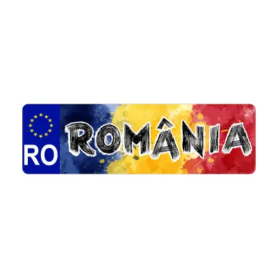 Romania, autocolant, dimensiune 200x60mm, model 007